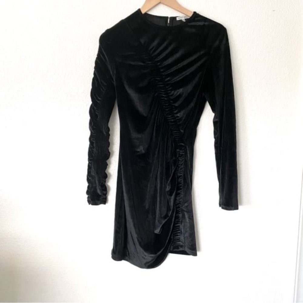 Ronny Kobo Velour Bodycon Mini Dress